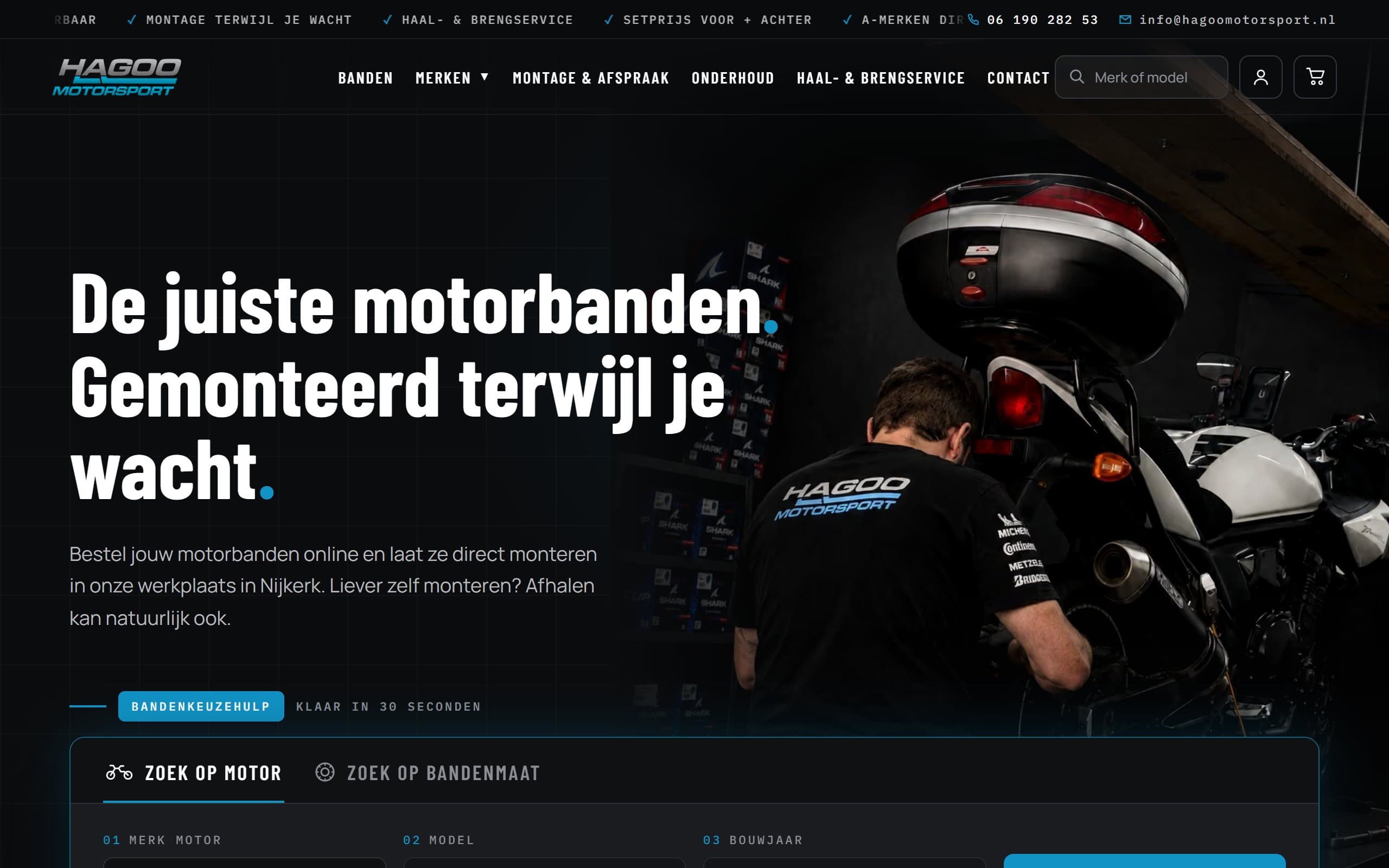 Website van Hagoo Motorsport