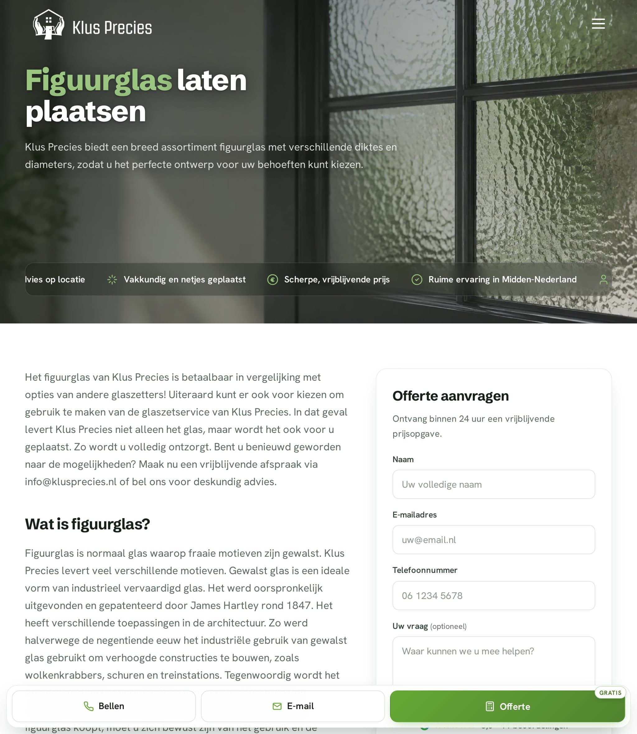 Website van Klusprecies.nl