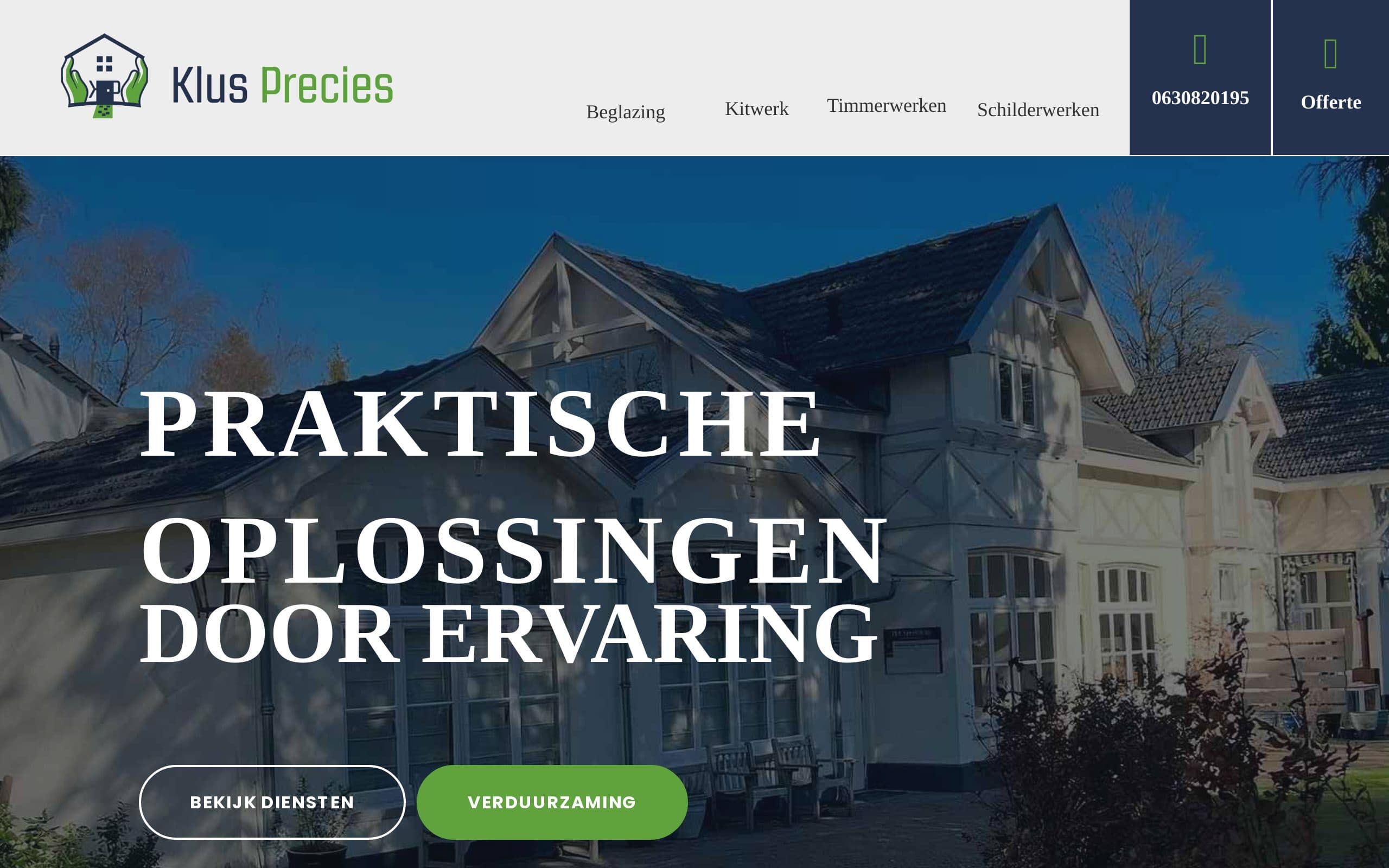 Website van Klusprecies.nl
