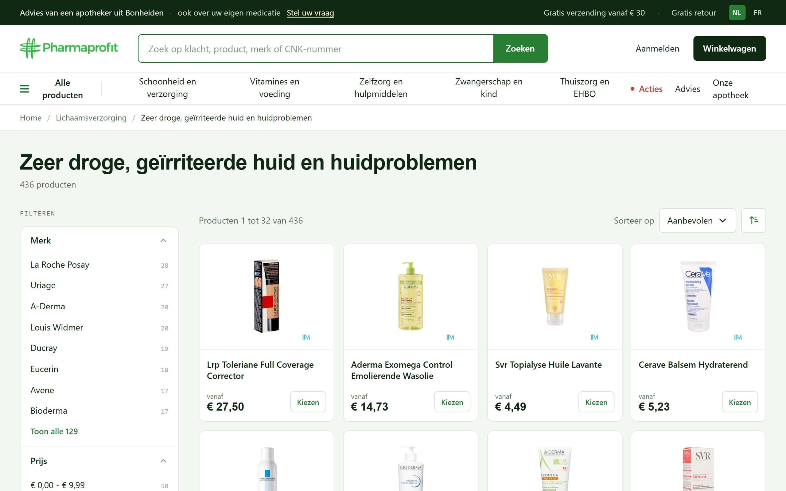 Website van Pharmaprofit.be